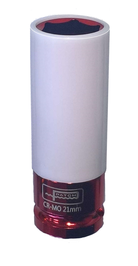 21Mm X 1/2Dr Red Imp Socket W/Sleeve Prtt