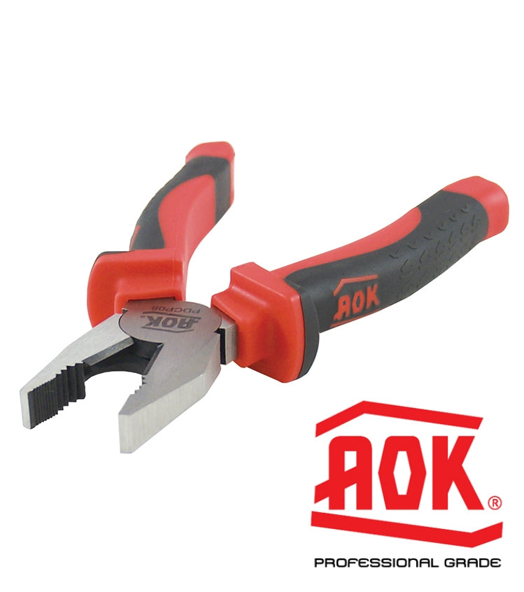 AOK 8" Linesman Combi Pliers - Chrome-Vanadium Steel