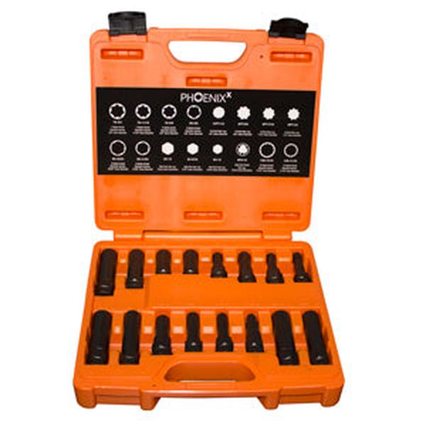Lock Nut Remover Set, 16Pc, Myers