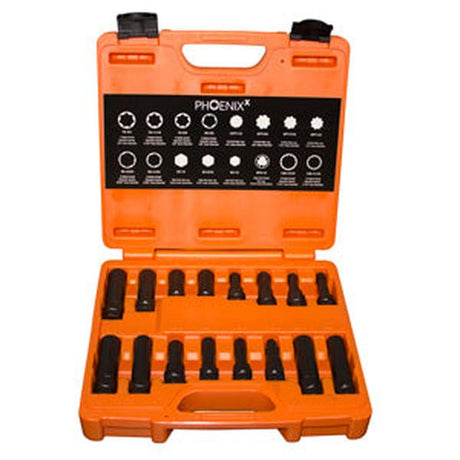 Lock Nut Remover Set, 16Pc, Myers
