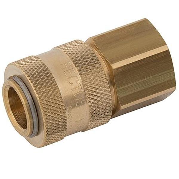 Rectus 1/4" Hi-Flow Brass ARO Coupler (BSP)