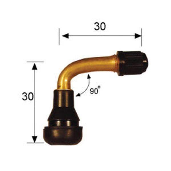 Tr412 90' Rubber Snap In T/L Valve