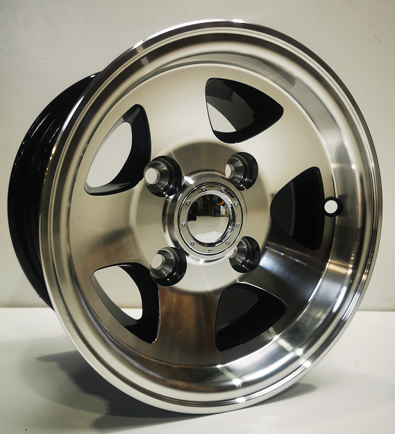 10X6 Alloy Rim 4X100 Pcd. Machined Face Black Insert 0 Offset – Tyre ...