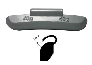 40Gm Pb Steel Rim W/Weight (100) (4Bg)