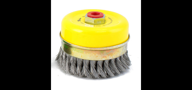 100Mm Skirted Wire Brush 14Mm X 2Mm