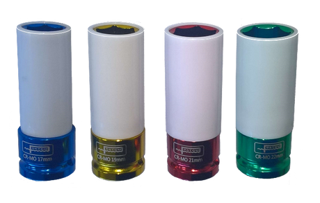 17Mm X 1/2Dr Blue Imp Socket W/Sleeve Prtt