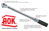 1/2Dr Torque Wrench Aok - 30-250Ft/Lbs 70-350Nm  - Disposable