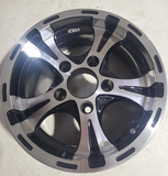 13"X 6" Alloy Black Rim 5 X 4.5" (114.3Mm) 1000Kg. 0P Offset