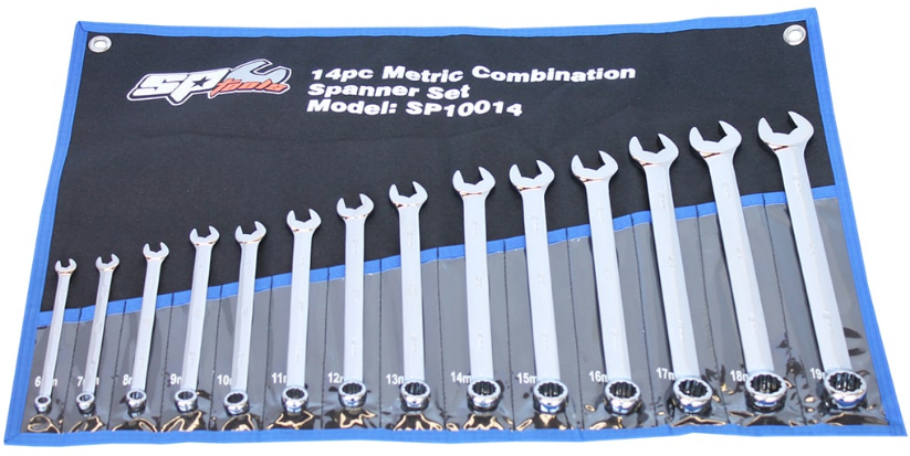 14Pc Ring And Open End Spanner Set 6-19Mm Sp Tools