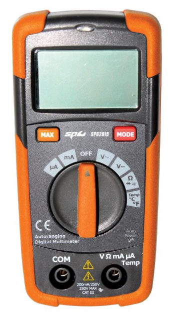 Digital Multimeter / Thermometer - Sp Tools