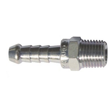 8mm Hose Barb to 1/4" BSP Thread Male