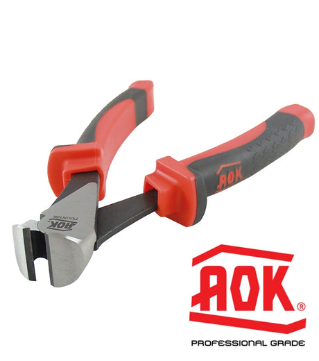 AOK 8" End Cutting Pliers - Chrome-Vanadium Steel