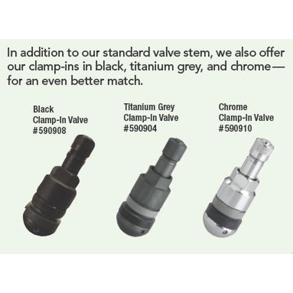 Black Clamp-In Tpms Valve Sens.It