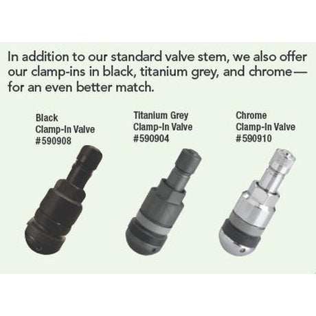 Black Clamp-In Tpms Valve Sens.It
