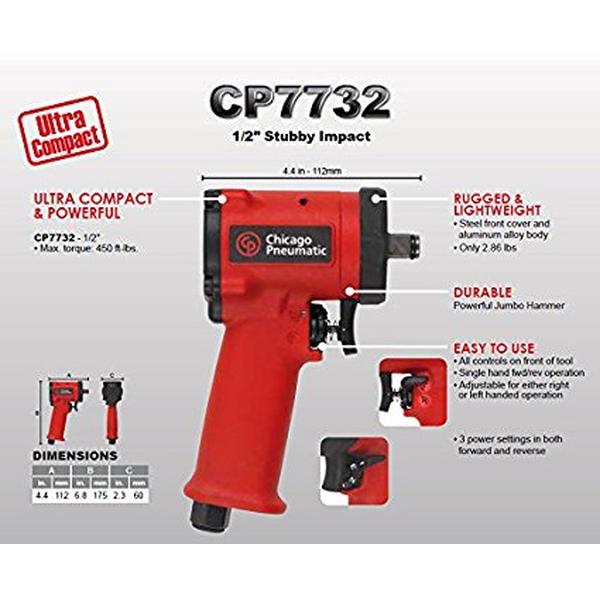 Cp7732 1/2In Stubby Impact Gun
