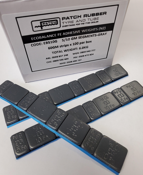 Ecobalance 5/10Gm Fe Grey Stick On -100Strips/6Kg